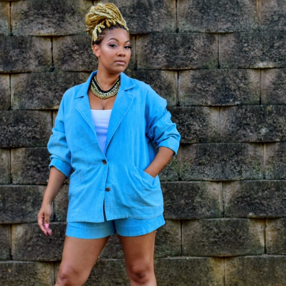 2 piece short and jacket set